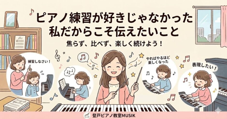 ピアノ練習が好きじゃなかった私だからこそ伝えたいこと