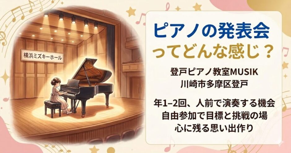 ピアノの発表会ってどんな感じ？