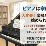 「ピアノは家に必要?」大丈夫!楽器がなくても始められます