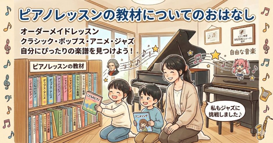 ピアノレッスンの教材についてのおはなし