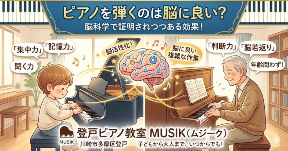 ピアノを弾くのは脳に良い？