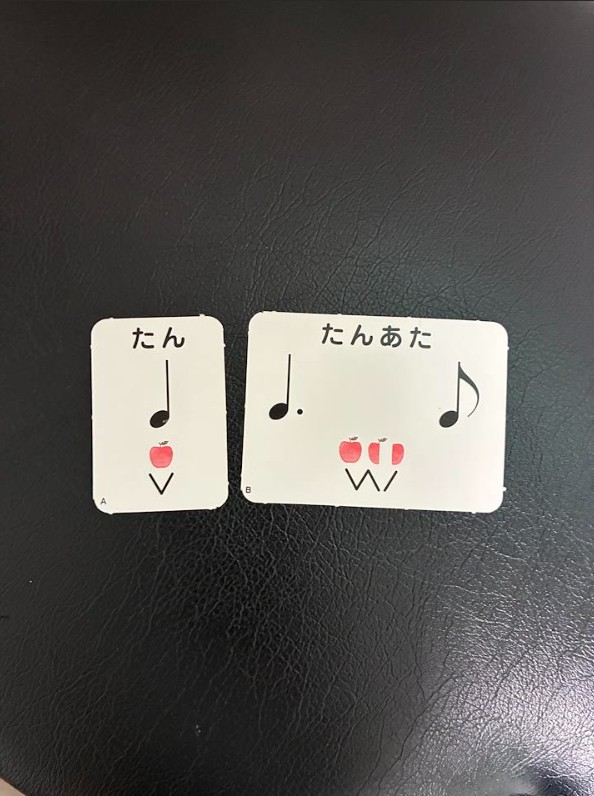 未就学児のピアノレッスンーリズムカード